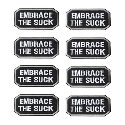 NOIAFZY 8Pcs Embrace The Suck Embroidered Badge Emblem Patch Badge Hook and Loop Patches