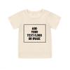 Personalized Custom T-Shirts for Kids Customized Images or Text Girls and Boys Short Sleeve Plain Shirt Beige view 1