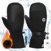 RIGWARL Waterproof Ski Mittens Men Women, 3M Thinsulate Insulated Thermal Snow Gloves with Whole Anti-Slip PU Palm, Windproof Touchscreen Winter Mittens for Cold Weather, Suitable for All Snowsports view 1