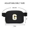 Gitus Birthday Gifts for 8 9 10 11 12 13 Year Old Girls Personalized Fanny Pack Crossbody Bags with Initial Letter Patch Belt Bag for Teen Girls Cute Trendy Stuff Travel Essentials (Black-G) view 3