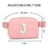 Gitus Birthday Gifts for 8 9 10 11 12 13 Year Old Girls Personalized Fanny Pack Crossbody Bags with Initial Letter Patch Belt Bag for Teen Girls Cute Trendy Stuff Travel Essentials (LightPink-J) view 3