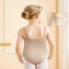 Avrigirl Girls Flesh Color Dance Leotards Nude Seamless Ballet Undergarment for Gymnastics, Recitals, Performance with Clear Adjustable Straps view 2