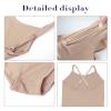 Avrigirl Girls Flesh Color Dance Leotards Nude Seamless Ballet Undergarment for Gymnastics, Recitals, Performance with Clear Adjustable Straps view 4