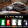 Yls 2 Pack Clip On Running Light - 5 Lighting Modes LED Flashlight, Portable Weatherproof Hat Light, Rechargeable Night Light for Camping, Hiking, Jogging view 2