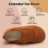 BARERUN Womens Mens Slippers Soft House Slippers Warm Fuzzy House Shoes Slipper Socks With Rubber Sole Winter Loafers for Women Men Brown 10.5-11 Women 9-9.5 Men view 4