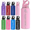 Backquik Personalized Water Bottles Custom Water Bottle with Name 12 18 24 32 40oz Customized Stainless Steel Insulated Water Bottles with Engraved Name for Man Woman School Toddler Kid Sports Gift view 1