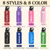 Backquik Personalized Water Bottles Custom Water Bottle with Name 12 18 24 32 40oz Customized Stainless Steel Insulated Water Bottles with Engraved Name for Man Woman School Toddler Kid Sports Gift view 3