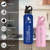 Backquik Personalized Water Bottles Custom Water Bottle with Name 12 18 24 32 40oz Customized Stainless Steel Insulated Water Bottles with Engraved Name for Man Woman School Toddler Kid Sports Gift view 4