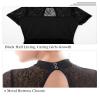 Avrigirl Lined Turtleneck Lace Black Girls Dance Leotards for Ballet, Gymnastics, Skating, Yoga view 4