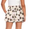 Pointodoor Dog Paw Print Girls Athletic Shorts Summer Shorts 6Y Girl Dance Yoga Shorts Lightweight Running Shorts with Pockets view 2