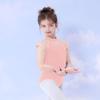 High Neck Pink Dance Leotards for Girls, Lace Ruffle Sleeve Ballet Attire for Recitals, Performance, Skating, Gymnastics view 3