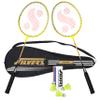Silver's Aluminium Micro Badminton Kit (2 Racquets with Full Cover, 1 Box Shuttlecock Pack of 3) Black, Aluminium, Micro Combo 2 with Nylon Shuttle, Yellow/Black view 1