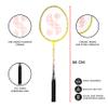 Silver's Aluminium Micro Badminton Kit (2 Racquets with Full Cover, 1 Box Shuttlecock Pack of 3) Black, Aluminium, Micro Combo 2 with Nylon Shuttle, Yellow/Black view 2