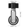 Folding Seatpost Caster Wheel, Compact Foldable Design Seatpost Auxiliary Roller for Easy Transport Travel Parking (Silver) view 3