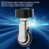 Folding Seatpost Caster Wheel, Compact Foldable Design Seatpost Auxiliary Roller for Easy Transport Travel Parking (Silver) view 4
