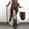 BWANGIAO Vintage Portable Belt Pouch Medieval Style Drawstring Bag Cosplay Dices Bag Suedes Coin Purse Renaissance Waist Pack, Brown, as shown view 2