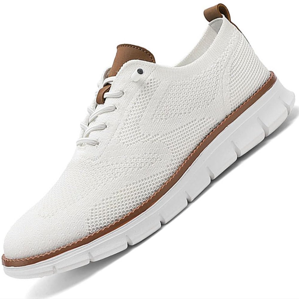 Ganal Hawk Casual Dress Breeze Shoes for Men-Wearbreeze Sneakers Mesh Dress Sneakers Business White