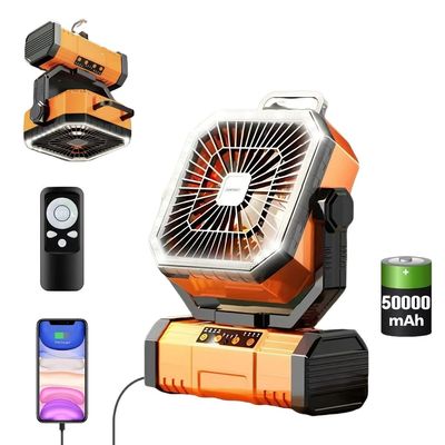 IXI MEGA Camping fan LED lighting charging bank 50000mAh, dual charging interface, outdoor tent chandelier fan, desktop fan, 4 speed, for camping, power outage home emergency lighting charging