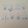 NineFit Basics 8pcs Dragonfly and Butterfly Charm Hair Jewelry for Man Women Braids, Cute Pendant Dreadlocks Decorations Rings Clip, Creative Hair Accessories, Antique silver view 2