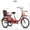 GRDDBZA Adult Tricycle - 3 Wheel Bikes for Adults Shopping Adult Tricycle 1 Speed 20in 3-Wheel for Shopping W/Installation Tools Bike Go Carts for Adults, Family Spring Outing Walking view 2