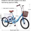 GRDDBZA Adult Tricycle - 3 Wheel Bikes for Adults Shopping Adult Tricycle 3 Wheel Trike 20 Inch Trikes Bicycles with Cargo Basket Adjustable Backrest Seat Handlebars for Seniors Women Men view 2