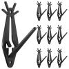 Wonderjune 10 Pcs European Mount Skull Hanger 100% Stainless Steel Deer Skull Hanger with Easy Installation Kits for Wall Display Hanging Mounting Deer Pronghorn Bear Head, Antler Style view 1