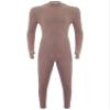 dPois Mens Mock Neck Long Sleeve Dance Unitard One Piece Full Bodysuit Athletic Jumpsuit Front Zipper Rompers Khaki X-Large view 3