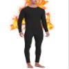 EoBeKee Mens Thermal Underwear Set: Fleece Lined Long Johns Thermals Top and Bottom Base Layer for Cold Weather Winter Ski Heather Black view 1