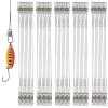 FREGITO 50pcs Stainless Steel Fishing Leaders, Fishing Leader Line with Swivels and Clips for Saltwater and Freshwater, 31LB Per Piece, 7.87inches(50pcs). view 1