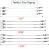 FREGITO 50pcs Stainless Steel Fishing Leaders, Fishing Leader Line with Swivels and Clips for Saltwater and Freshwater, 31LB Per Piece, 7.87inches(50pcs). view 2