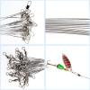 FREGITO 50pcs Stainless Steel Fishing Leaders, Fishing Leader Line with Swivels and Clips for Saltwater and Freshwater, 31LB Per Piece, 7.87inches(50pcs). view 3