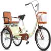 GRDDBZA Adult Tricycle - 3 Wheel Bikes for Adults Shopping Safe Adult Tricycles with Shopping Basket and Back Seat 20inch 3 Wheel Bikes Single Speed Three-Wheeled Bicycles for Seniors City Bike view 2