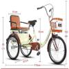 GRDDBZA Adult Tricycle - 3 Wheel Bikes for Adults Shopping Safe Adult Tricycles with Shopping Basket and Back Seat 20inch 3 Wheel Bikes Single Speed Three-Wheeled Bicycles for Seniors City Bike view 4