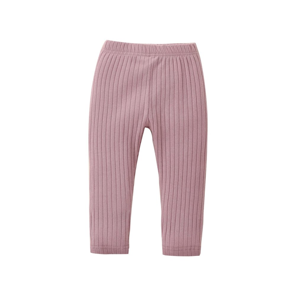 LXXIASHI Unisex Baby Ribbed Knitting Leggings Newborn Boy Girl Elastic Waist Cotton Pants (US, Age, 6 Months, 9 Months, Solid Pink)