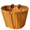 Adjustable Woven Bike/Bicycle Basket Front Cargo for Adults, Fits for Most Bikes, Stationary Bike, Ebike, Road Bike,Beach Cruiser, Brown (Large) view 1