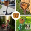 Adjustable Woven Bike/Bicycle Basket Front Cargo for Adults, Fits for Most Bikes, Stationary Bike, Ebike, Road Bike,Beach Cruiser, Brown (Large) view 2