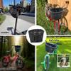 Bike Basket Front for Kid's Bikes, Scooters, Toddler Bikes  Woven Plastic Bicycle Basket with Adjustable Straps, Black (Medium) view 2