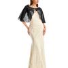 GIBZ Women's Chiffon Shawls and Wraps Lace Pearl Cape Solid Cover Up for women Elegant Shawl Transparent Scarf Wrap Black One Size view 3