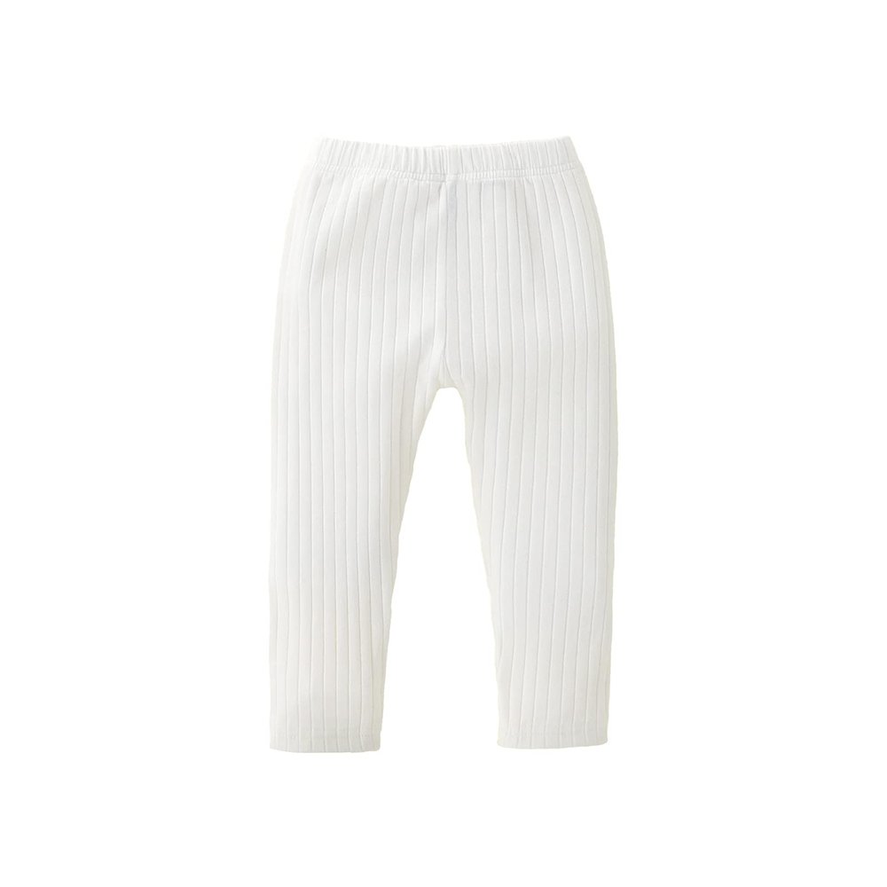 LXXIASHI Unisex Baby Ribbed Knitting Leggings Newborn Boy Girl Elastic Waist Cotton Pants (US, Age, 6 Months, 9 Months, Solid White)