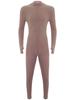 Oyolan Men's One Piece Full Body Unitard Leotard Front Zipper Long Sleeve Stretchy Bodysuits Athletic Jumpsuit Khaki XX-Large view 3