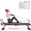 Ntoaujao Pilates Reformer, Foldable Pilates Machine for Home Gym Workout with 4 Springs & 5 Cords, fit for Beginners & Advanced Users, Up to 300 LBS (Basic) view 1
