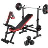6 in 1 Professional Weight Bench Set with Squat Rack Strength Training Equipment view 1