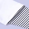 Boys Girls Spring Fall Long Sleeve Cotton False Two PC Striped Top T Shirt Girls Button down Shirt (White, 4-5 Years) view 2