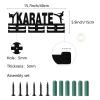 CREATCABIN Karate Medal Holder Display Hanger Medal Rack Wall Mount Frame Shelf Wooden Sports Medals Hanger Black Wall Decor Medal Organizer Rack Hanging for Over 40 Medals Ribbon 15.7 x 6Inch view 2