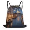 BTCOWZRV Drawstring Backpack Beautiful Venice at Night Drawstring Bags Gym Bags for Men Women Draw String Bags Yoga Cinch Bag view 1