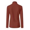 NineFit Basics Women Turtleneck Long Sleeve Shirts Fall Fashion Solid Color Tops Basic Layering Slim Fit Soft Thermal Underwear Tops, Medium, _A01red view 4
