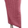 Womens 2 Piece Rib Knit Long Sleeve Skirt Sets Crop Top Maxi Bodycon Long Skirt Outfit Winter Cable Knit Sweater Set (X-Large,Pink 1) view 4