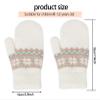 Toddlers Stretchy-Winter-Knit-Mittens Girls-Boys Soft-Warm-Snowflake Outdoor-Gloves for 5-10Years view 2