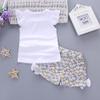 AMIMOJY Sales Today Clearance Baby Girls Lollipop Summer Clothes Flying Sleeve Crewneck Tops Floral Prints Shorts Cotton Comfy Set 2Pcs Outfit Winter Outfits for Baby Girls White, 18-24Months view 2