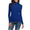 Women Turtleneck Long Sleeve Shirts Fall Fashion Solid Color Tops Basic Layering Slim Fit Soft Thermal Underwear Tops view 1